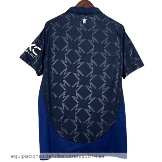 Nuevo Tailandia 2ª Camiseta Manchester United 24/25 Azul Baratas